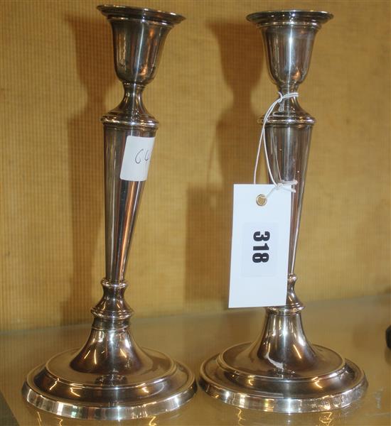 Pair of silver candlesticks